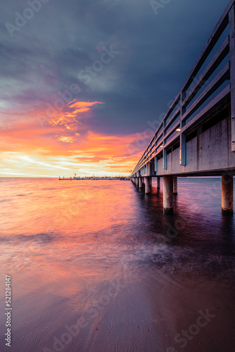 pier at sunset in Mechelinki