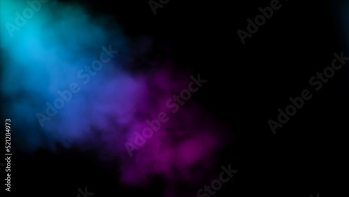 Bright multicolored smoke o...