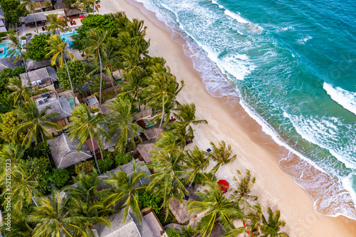 Aerial view of Thong Nai Pan Beach in Koh Phangan, Thailand photo