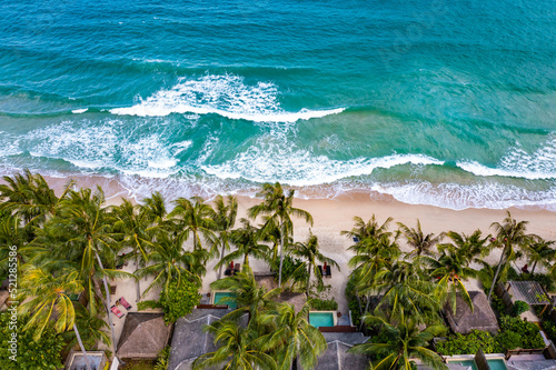 Aerial view of Thong Nai Pan Beach in Koh Phangan, Thailand photo