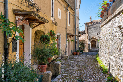 Fototapeta Naklejka Na Ścianę i Meble -  The beautiful village of San Donato Val di Comino, in the Province of Frosinone, Lazio, central Italy.