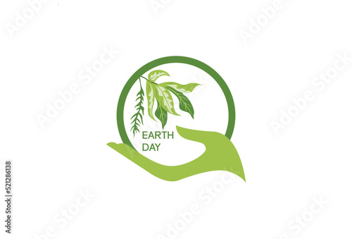 Illustration Vector graphic of Green world environment logo with hand care fit for earth day elements logo design etc.