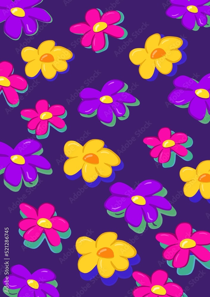 Minimalistic flowers illustration for background and wallpaper.
Minimalistic flowers illustration for background and wallpaper.