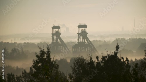 Beautiful view of the coal mines in Maasmechelen, Limburg, Belgium photo
