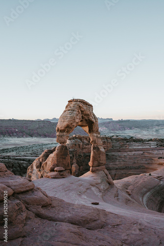 Delicate arch in Utah during sunrise