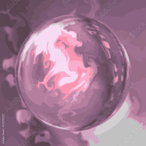 Colorful 3d blurred spherical ball. Vector illustration