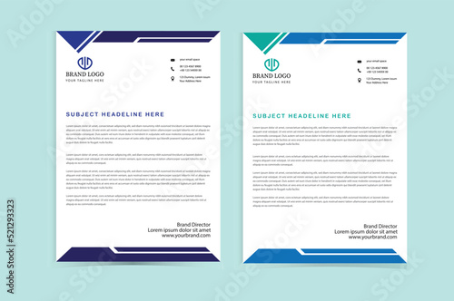 Modern business letterhead template vactor.