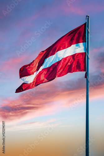 Canvas Print Flag of the Republic of Latvia