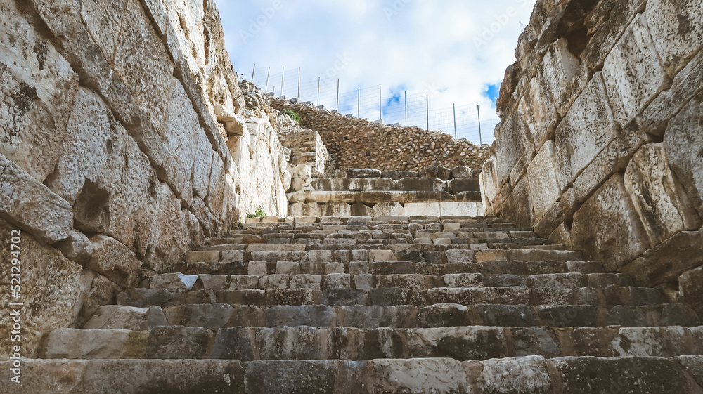 Stairs going up in the theater in Ephesus