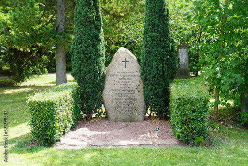 Photography Assitens Cemetery, where the famous Danish writer Hans Christian Andersen, philosophers and writers are buried