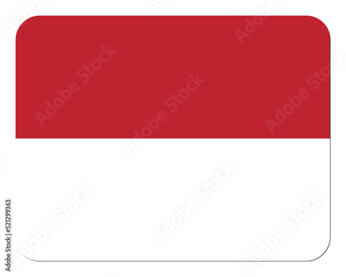 Flag of Monaco. National symbol in official colors. Template icon. Abstract vector background