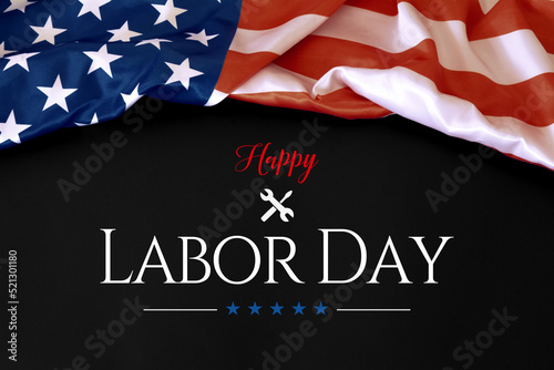 USA Labor Day background on paper