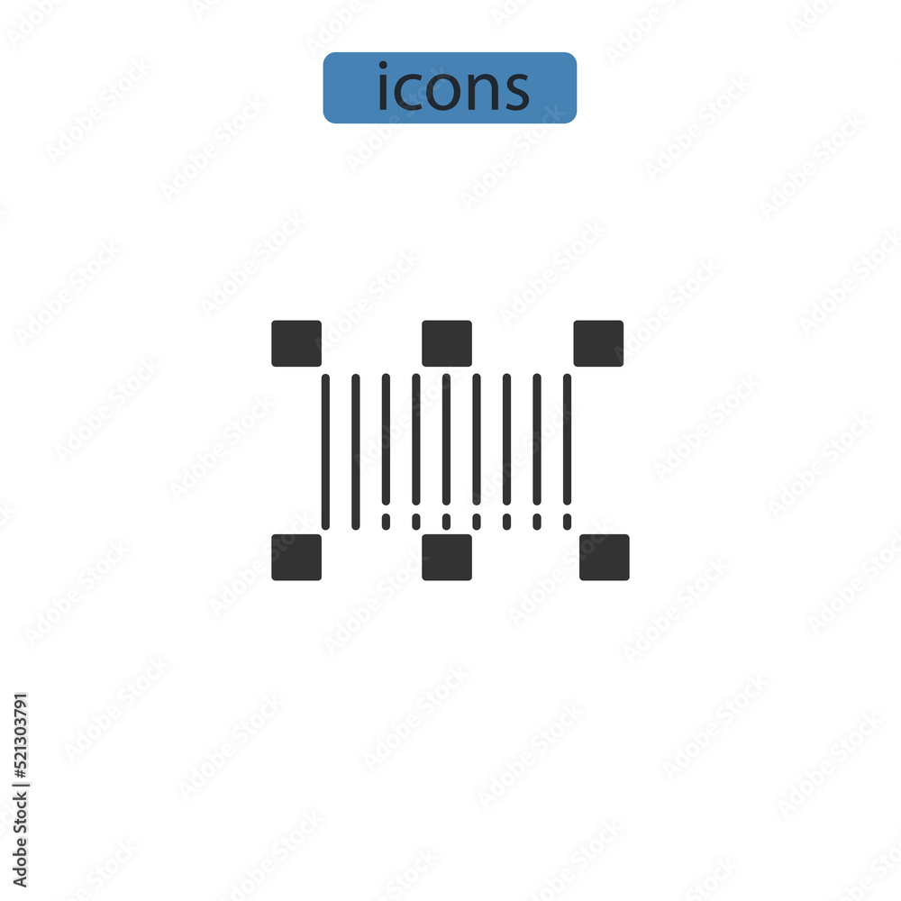Barcode Icons Symbol Vector Elements For Infographic Web Stock Vector Barcode Icons Symbol Vector Elements For Infographic Web Stock Vector