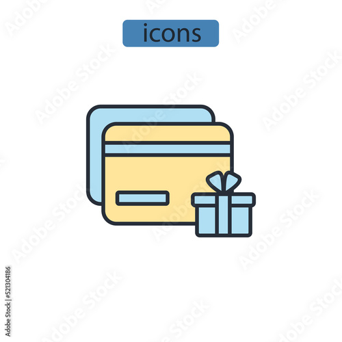 Loyalty program icons  symbol vector elements for infographic web