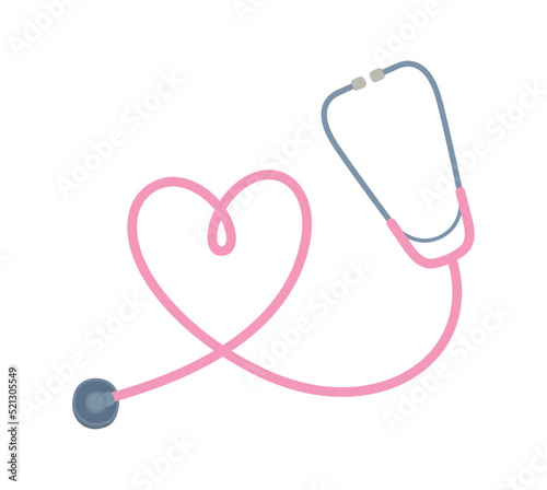pink stethoscope illustration