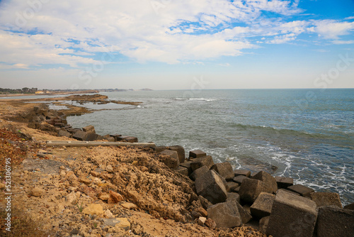january- 12- 2022 :Beautiful Nagoa Beach, Diu, Union territory of Daman and Diu, Gujarat, India photo