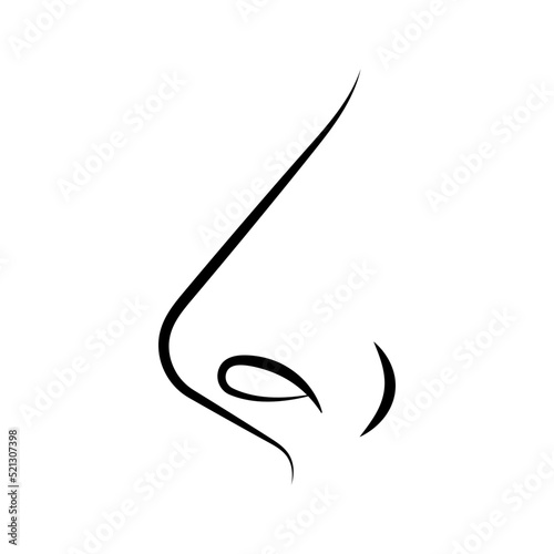 Nose icon. smell sign. vector illustration