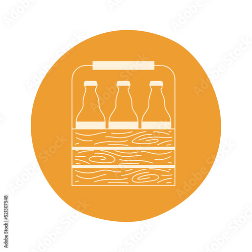 beer bottles on circle