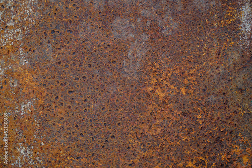 Texture of old rusty iron sheet steel for background and design