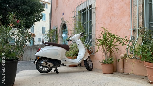 scooter parked on a street