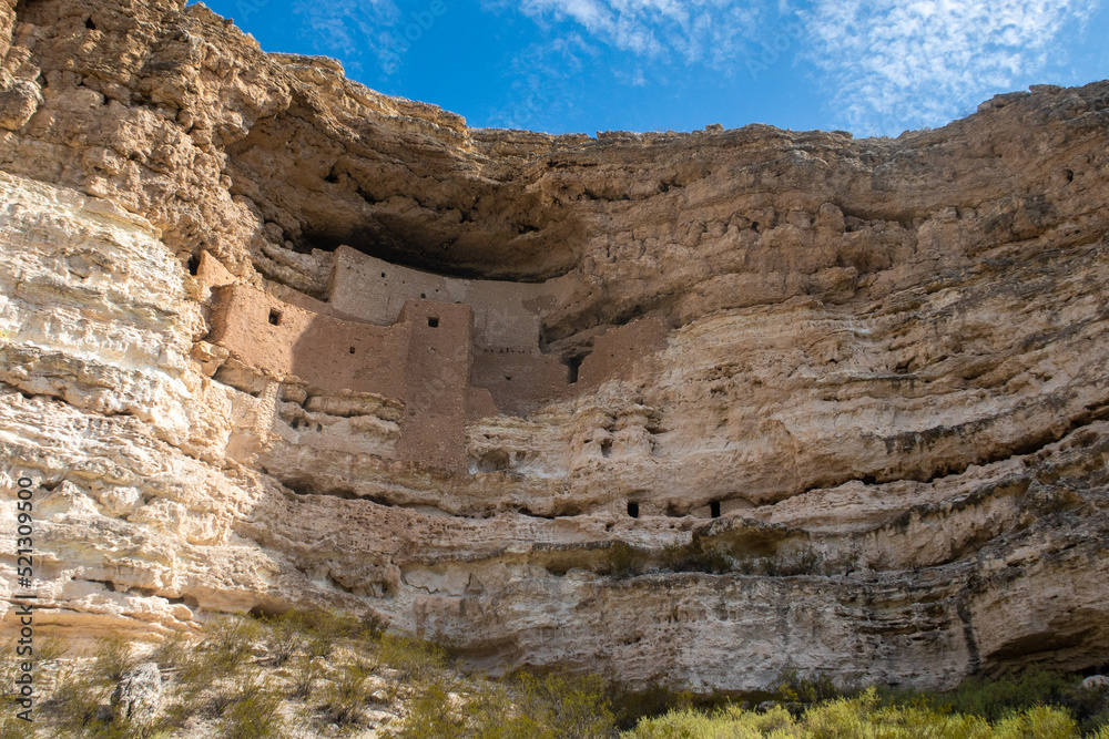 The Cliff Dwellings at Montezuma's Castle in Arizona Sinagua people Lived