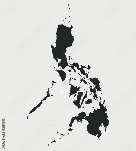 Philippines map isolated on white background. Map of Philippines. Vector illustration