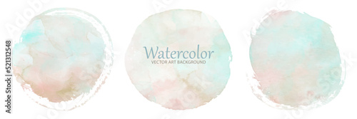 Watercolor vector art background isolated for cards, flyer, poster, banner and cover design. Hand drawn illustration for your design. Place for text. Pink and blue watercolour texture.