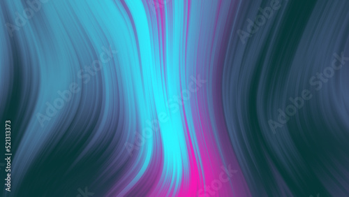 Fluid vibrant gradient of pink fuchsia green turquoise blue colors with smooth movement in the frame fast turns left  with copy space. Abstract lines background concept