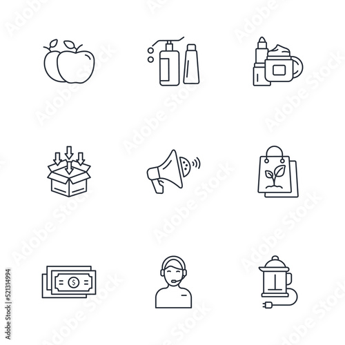 shopping, e-commerce icons set . shopping, e-commerce pack symbol vector elements for infographic web
