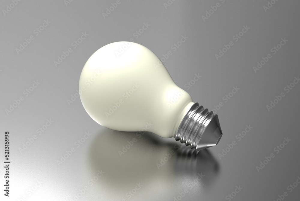 3d illustration of light bulb isolated 3d illustration of light bulb isolated