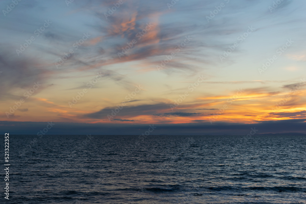 sunset over the sea sunset over the sea