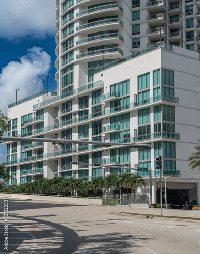 modern building in the city urban luxury Brickell downtown miami 