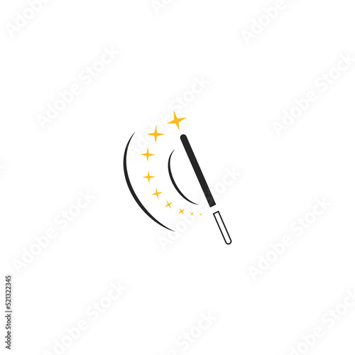 magic wand icon with vector illustration template