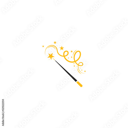 magic wand icon with vector illustration template