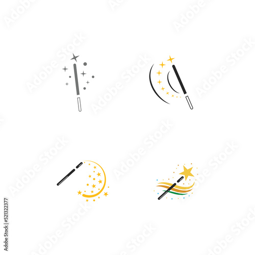 magic wand icon with vector illustration template
