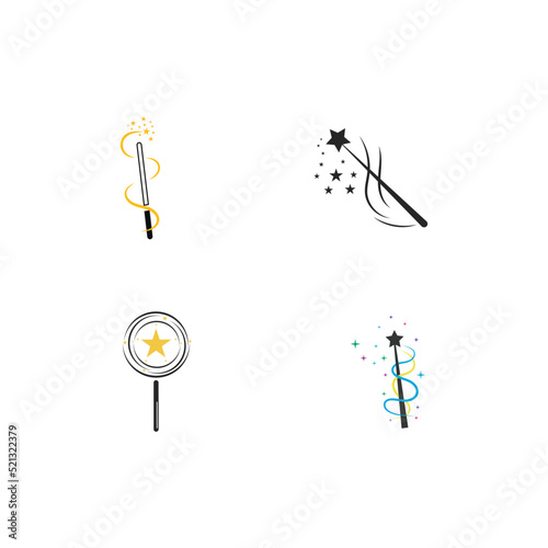magic wand icon with vector illustration template
