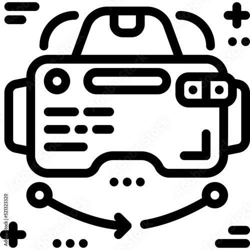 Ar Glasses Line icon vector design and illustration template