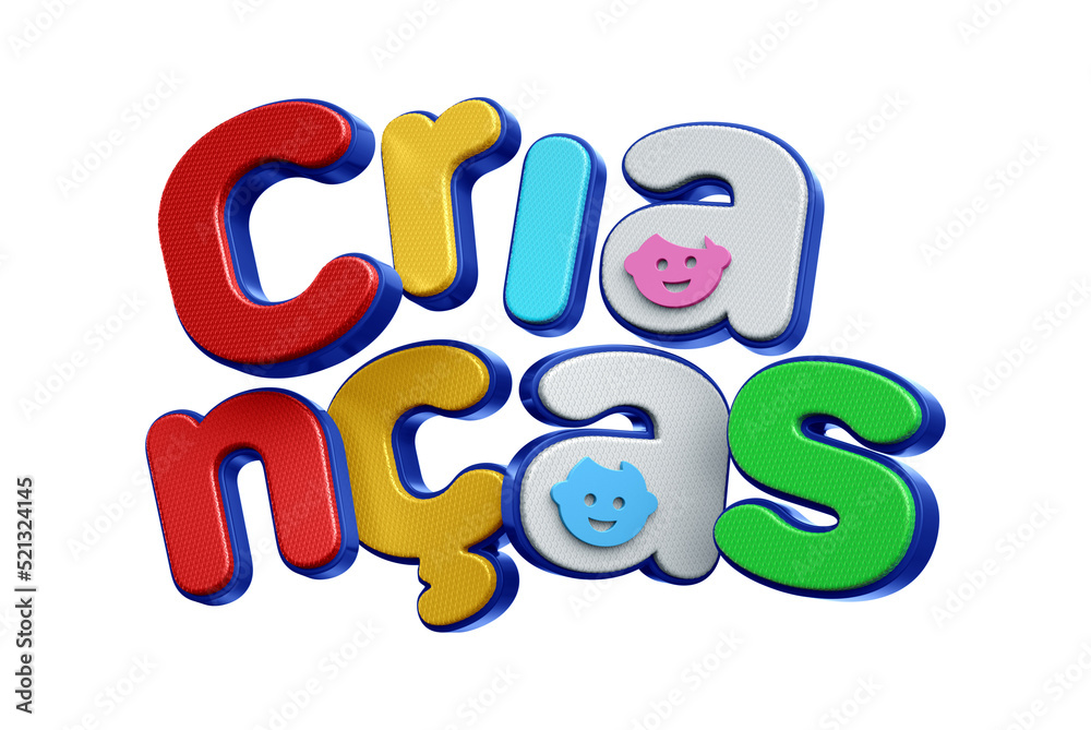 Selo 3d feliz dia das crianças colorido, selo crianças isolado