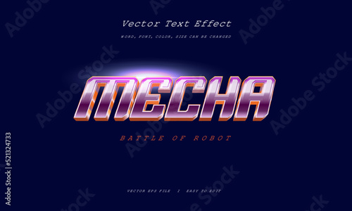 Mecha battle robot war editable movie game style text effect