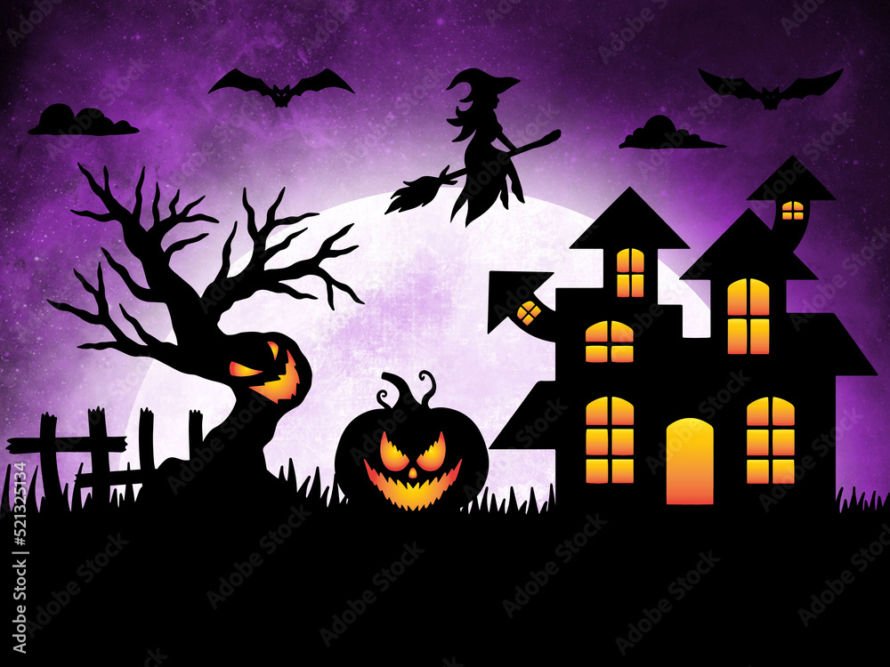 Halloween Moonlight Background Illustration Halloween Moonlight Background Illustration