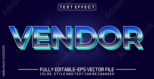 Vendor text typography style effect