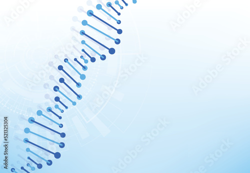 DNA concept. Science template, wallpaper or banner with molecules design. Vector illustration