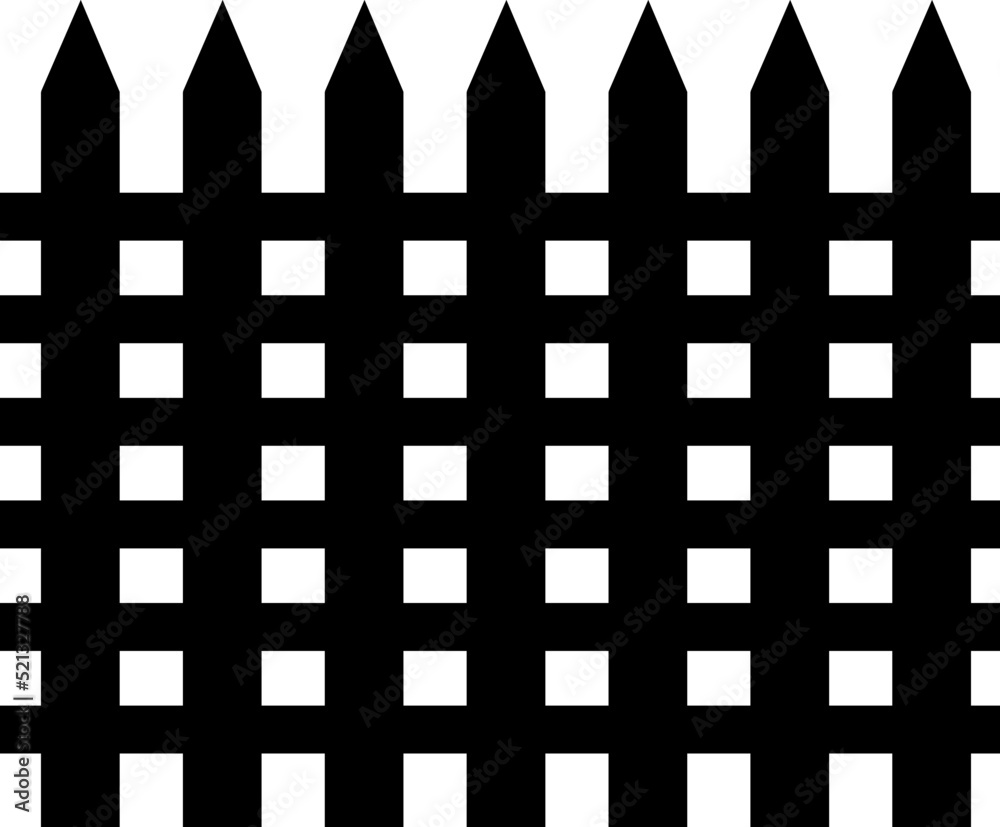 Picket fence icon vector. Linear style sign for mobile concept and web design..eps