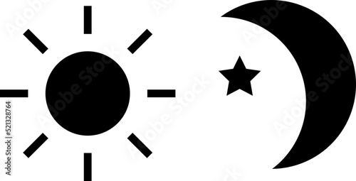 sun and moon icon,vector best flat icon on white background..eps