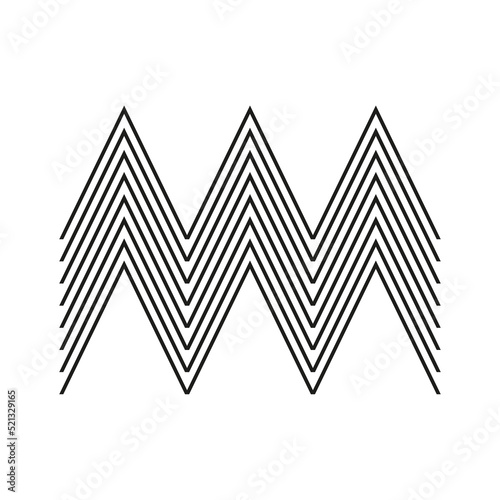 Abstract zigzag lines. Vector illustration. stock image. 