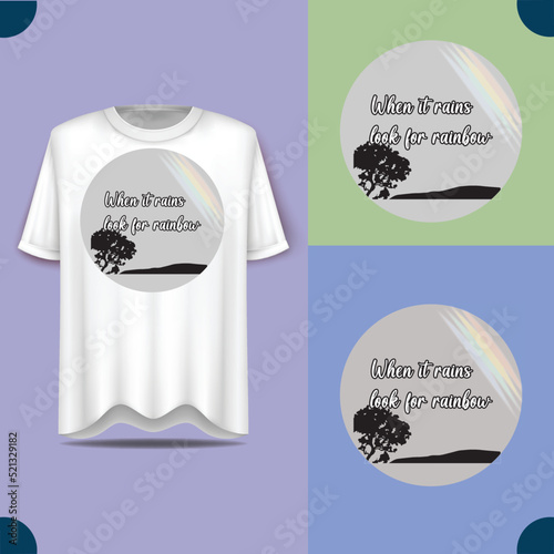 rainbow l t shirt design 