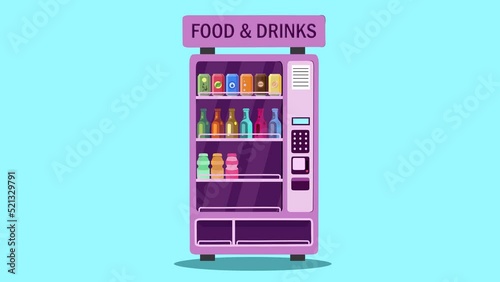 Food and drinks, operating vending machine