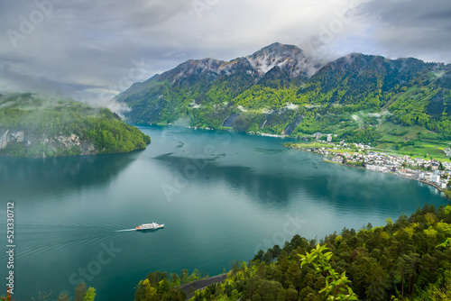 lake Lucerne and mountains
