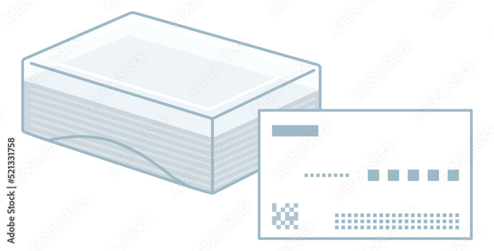 Clip art of business card and plastic case Clip art of business card and plastic case