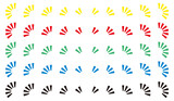 5 color accent icon set